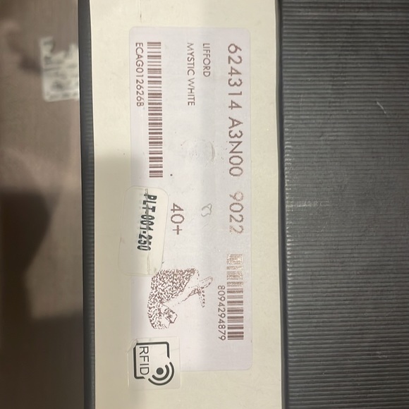 Designer sandals size 40 1/2 cream with red and blue stripes - Picture 5 of 5